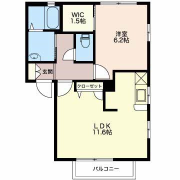 サンテ・リシェス 202号室 間取り