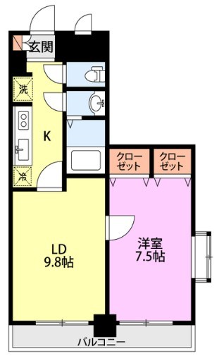 フィール白山公園 909号室 間取り