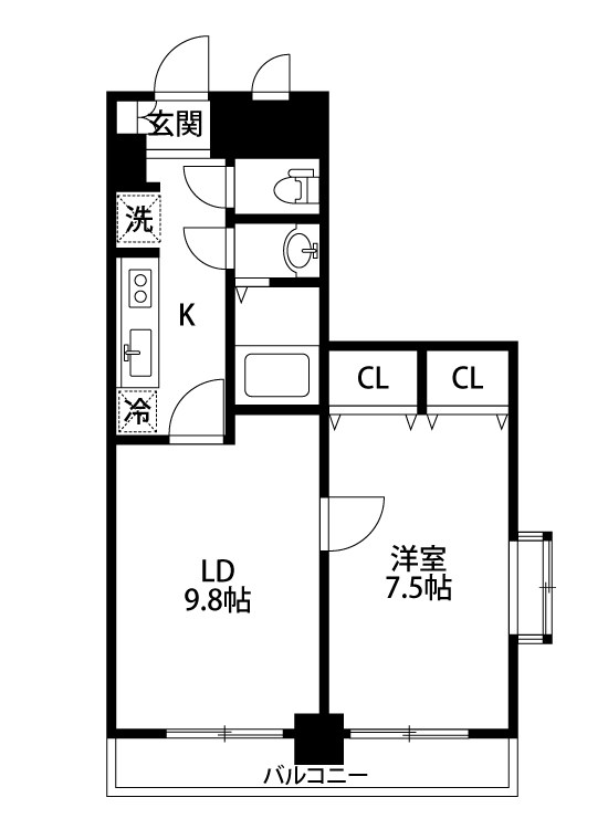 フィール白山公園 909号室 間取り