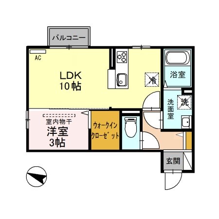 エムアンドエス駅南 202号室 間取り