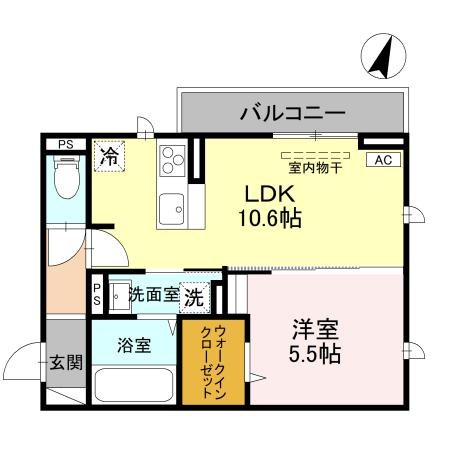 CLASSEUM幸西　Ⅲ 301号室 間取り