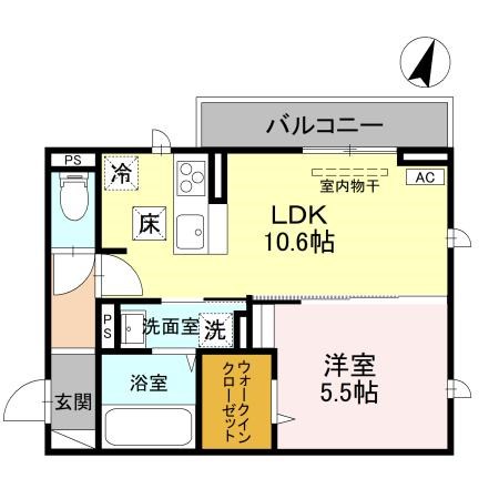 CLASSEUM幸西　Ⅲ 301号室 間取り