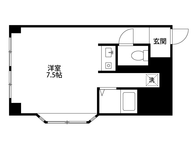アペックスビルディング 3-A号室 間取り
