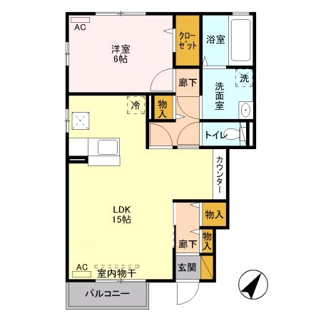 スタリオンB 101号室 間取り