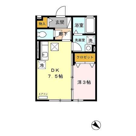 フラッツ槙尾 205号室 間取り