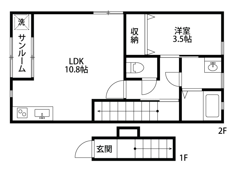 プリマベラ大形 202号室 間取り