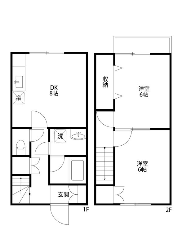 ジョイプレイス黒崎 1F号室 間取り