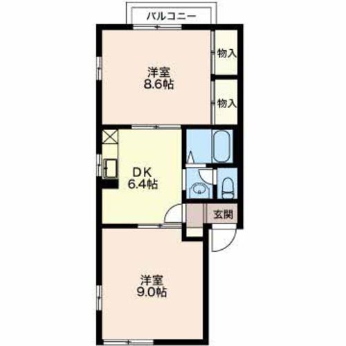 ベルテ椿 1201号室 間取り