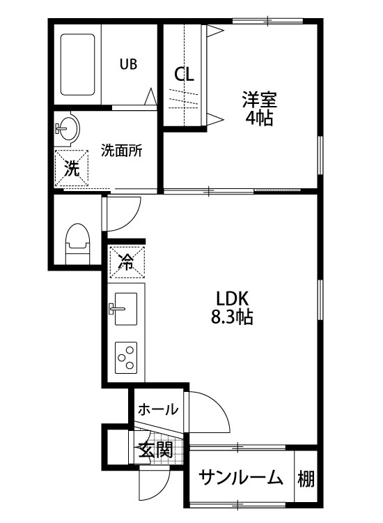ラングド・ビオレ 103号室 間取り