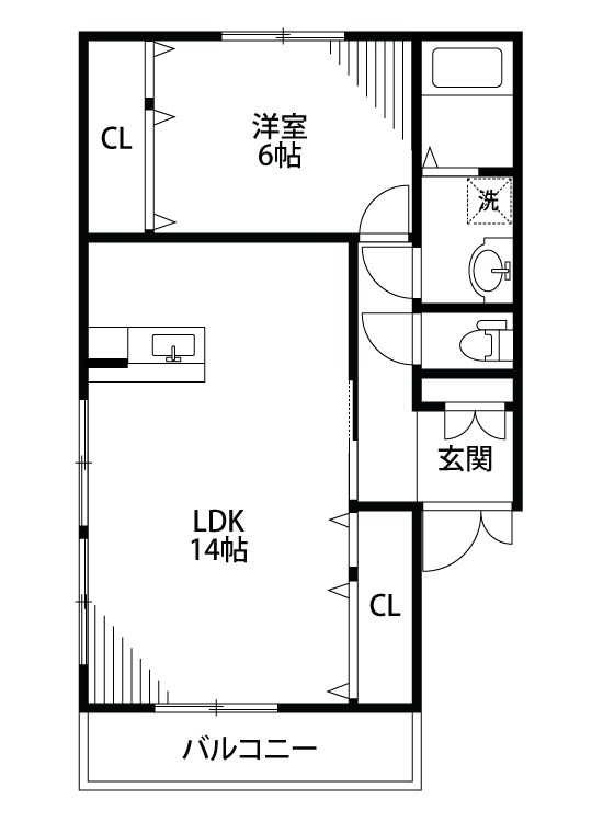 スカイフィールドⅡ 202号室 間取り