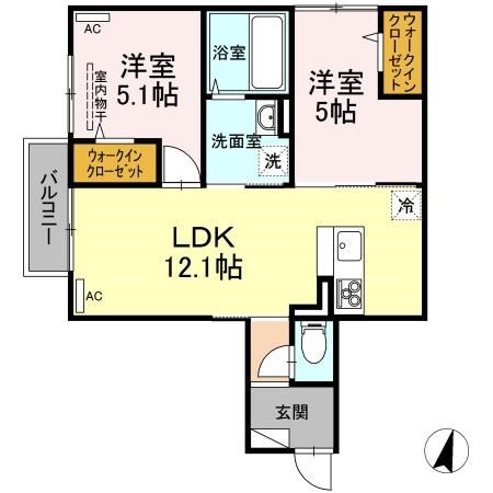 エステレラ23 202号室 間取り