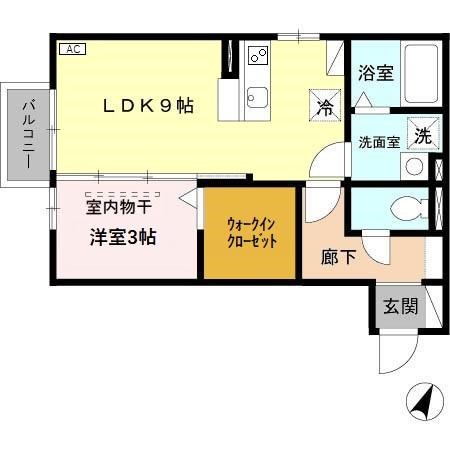 エスペーロ 202号室 間取り