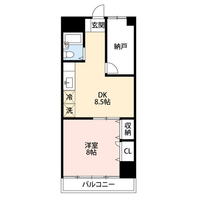 フレンディビル 403号室 間取り
