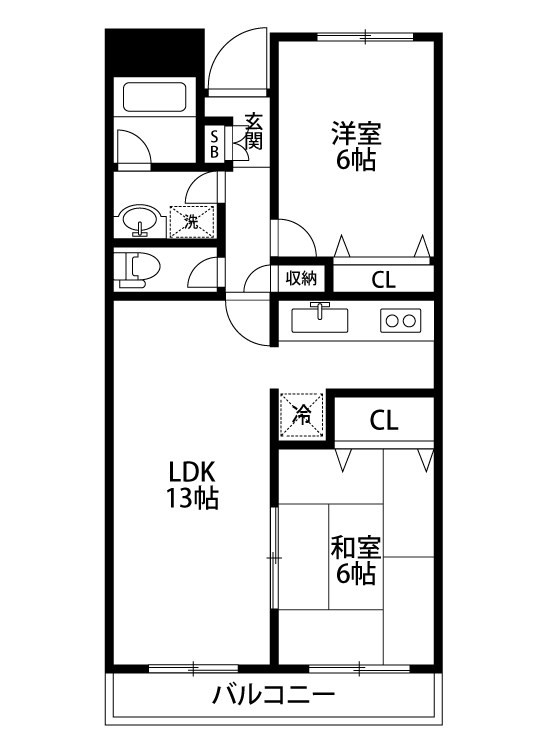 セントラルコート県庁前 402号室 間取り