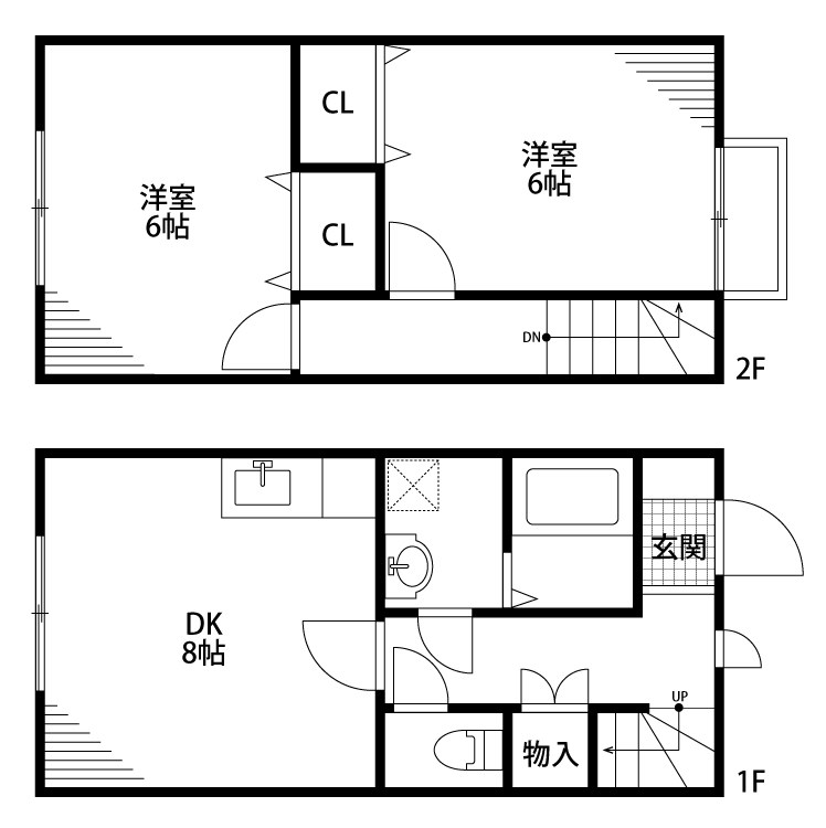 グランセ笹口 102号室 間取り