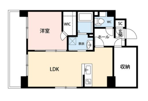 CUES東万代 203号室 間取り