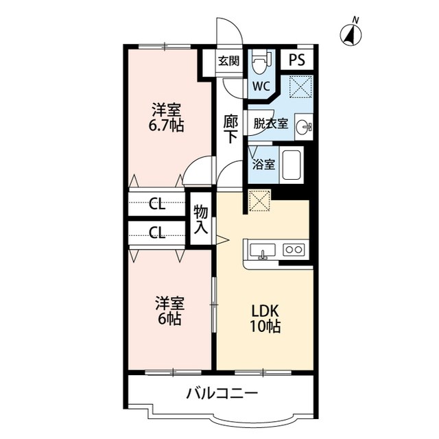 ディーンフォート 303号室 間取り