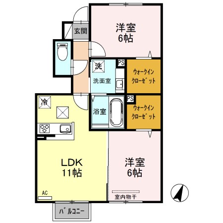 サンクレイン  103号室 間取り