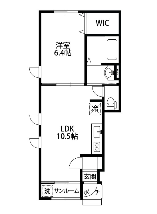 ステラⅡ 102号室 間取り