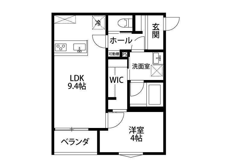 シュアネスⅣ 105号室 間取り