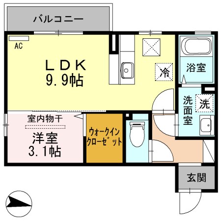 ロベール近江 302号室 間取り
