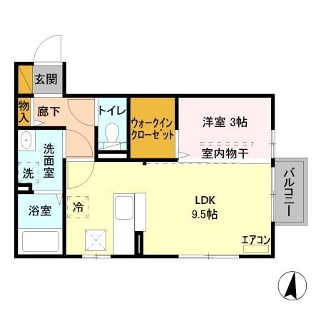 アクシスA 202号室 間取り