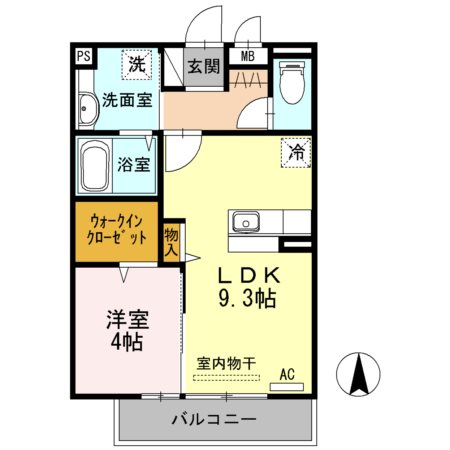 ＥＴＥＲＮＡ　ＥＡＳＴ 306号室 間取り