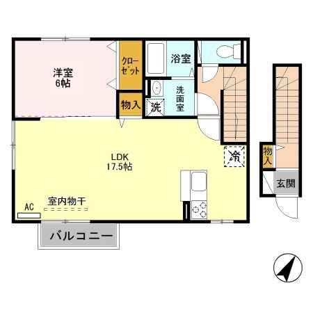 クリプトンA 201号室 間取り