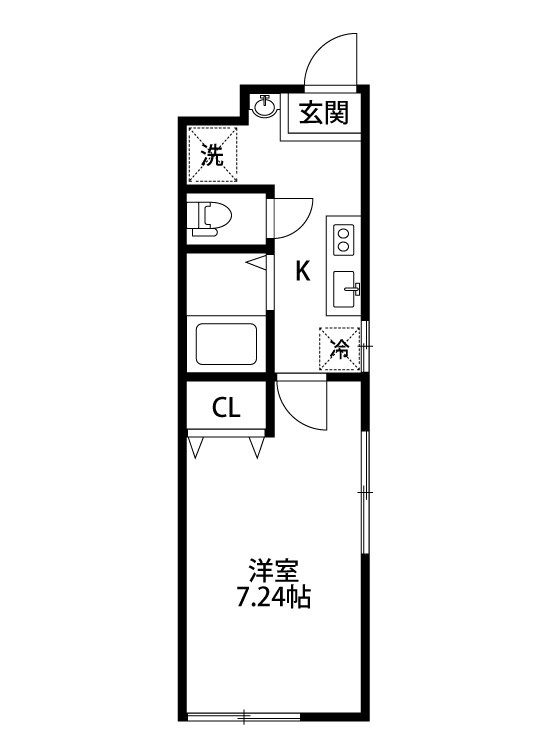 マリィハウスⅡ 1-A号室 間取り