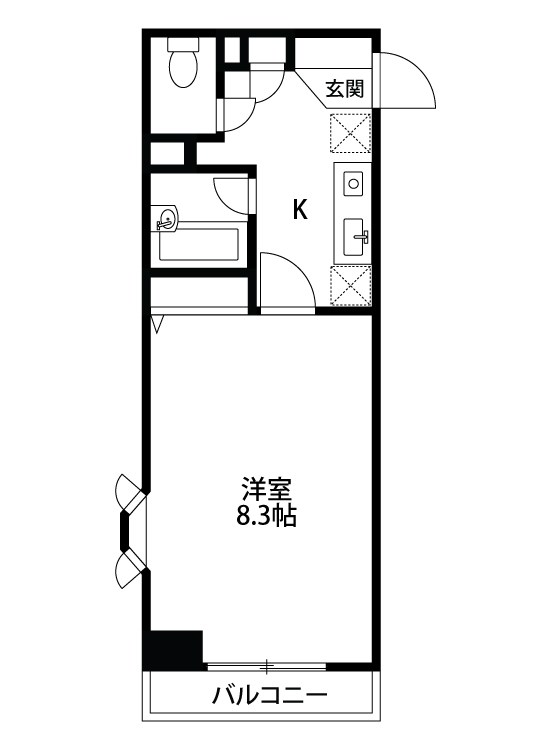 カナン花園 201号室 間取り