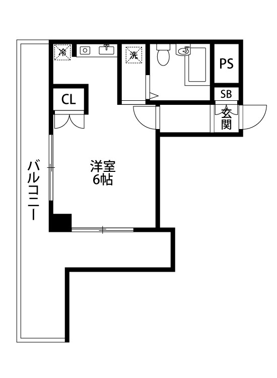 リバティープラザ本町 703号室 間取り