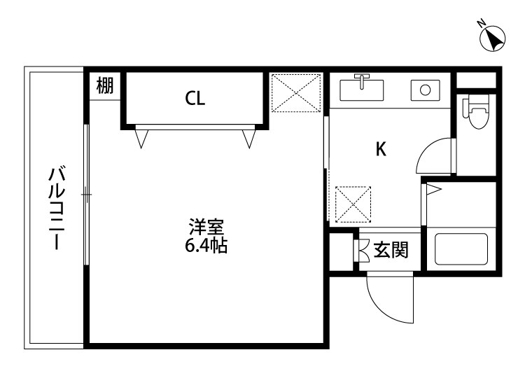ゆうマンション 401号室 間取り