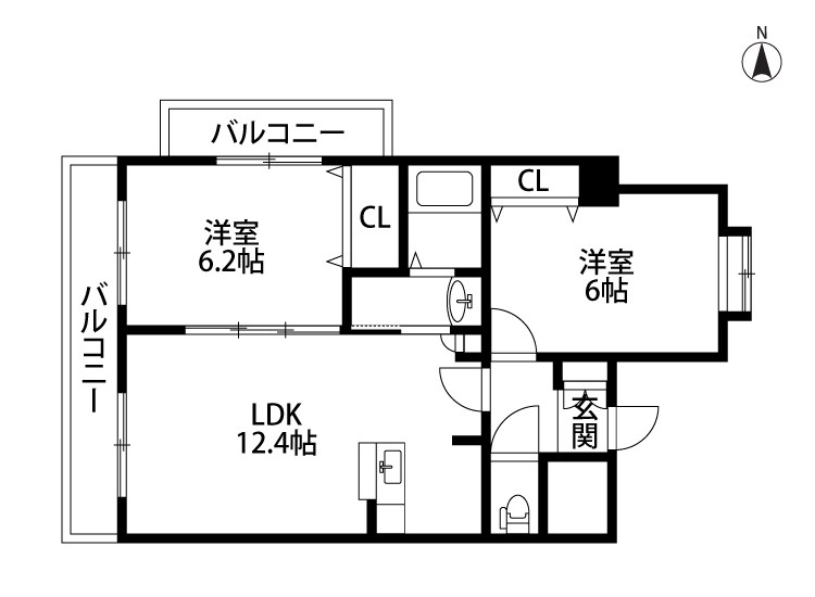 EXCEL　VILLA 401号室 間取り