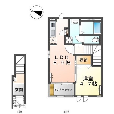 ベルベディア 201号室 間取り