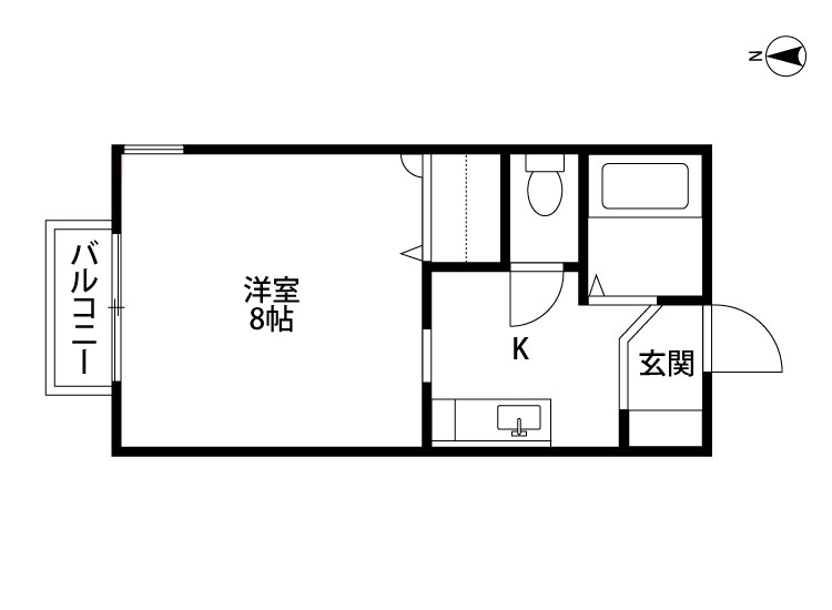 キャメルハウス長潟 203号室 間取り