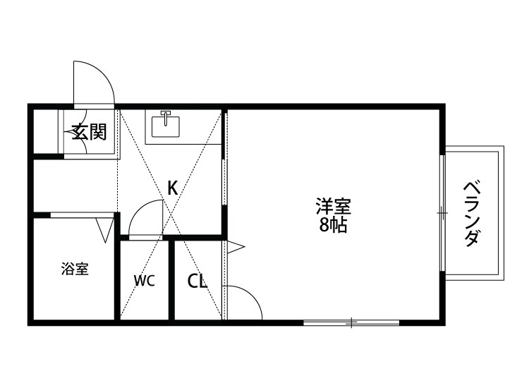 キャメルハウス長潟 204号室 間取り
