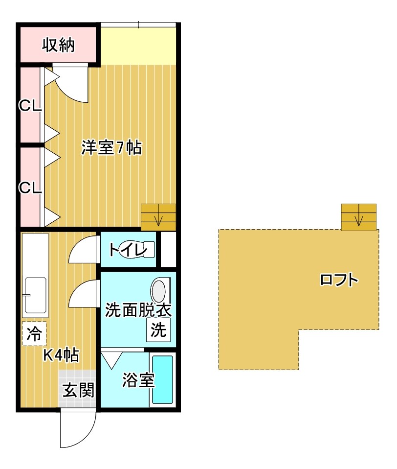 ｽﾓｰﾙﾗﾝﾄﾞ21 102号室 間取り