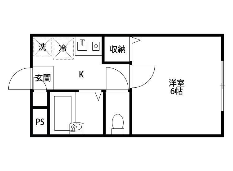 サン・プレリュード 102号室 間取り