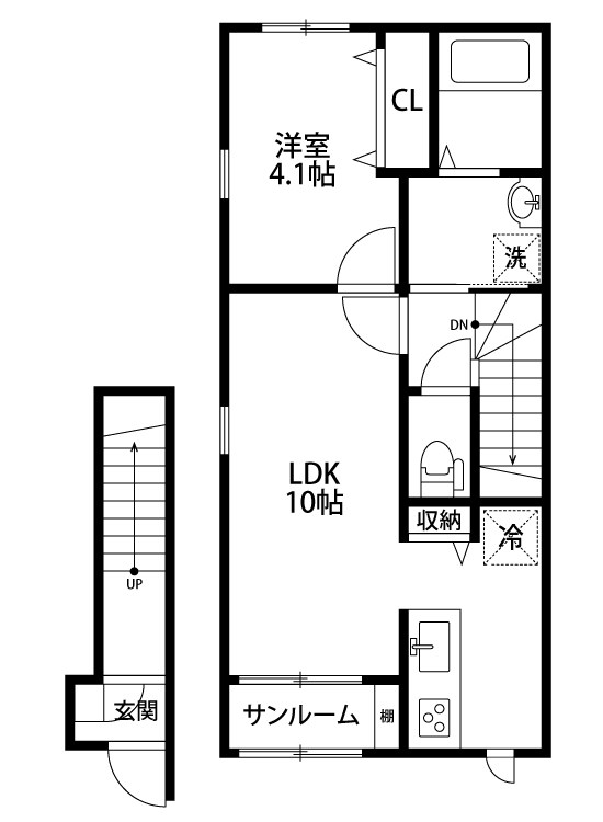 ヴィア　アヴァンティ2号棟 203号室 間取り