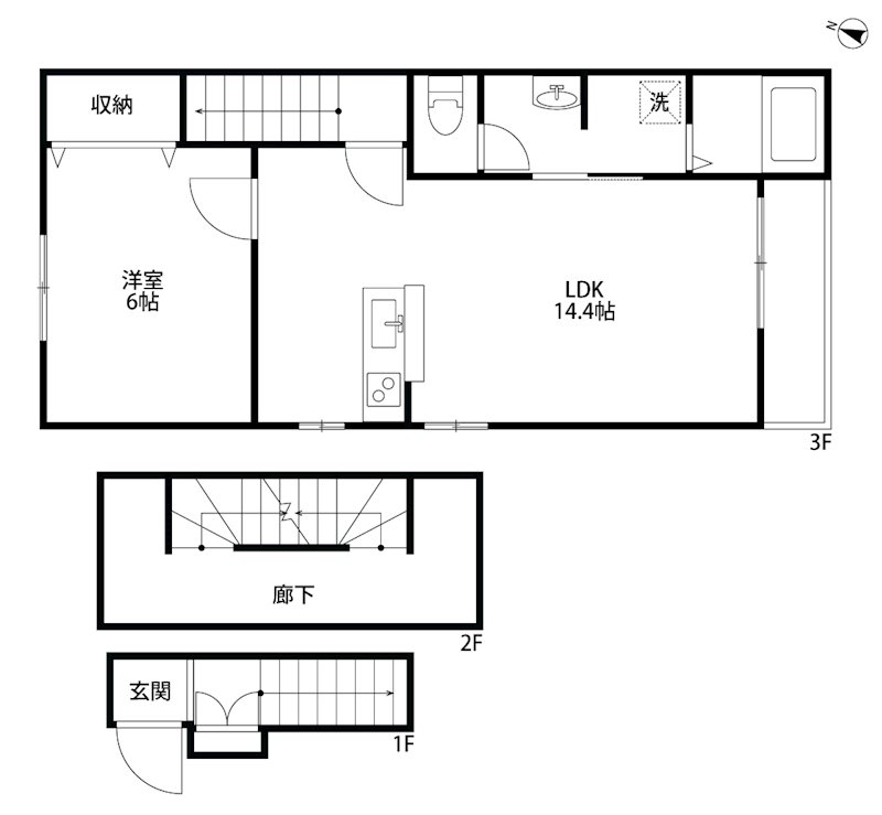 エトピリカ 304号室 間取り