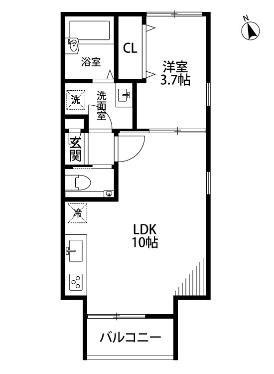THE URBAN南万代町 303号室 間取り