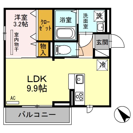 グレイスヴィラ  201号室 間取り