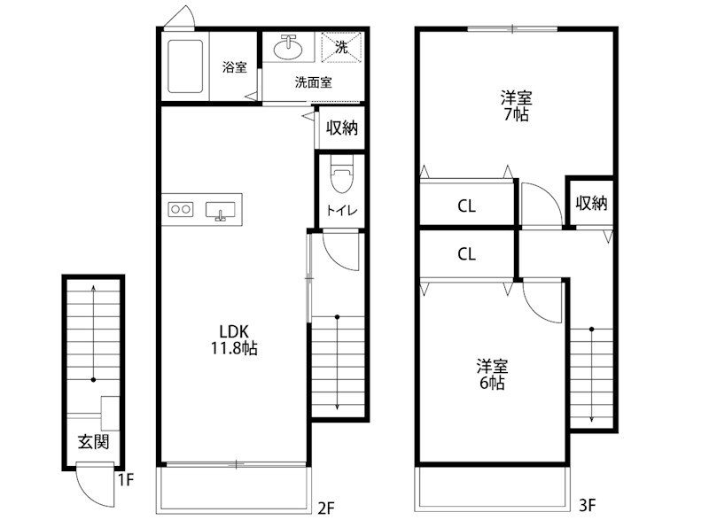 アビタシオンモデルヌ 202号室 間取り