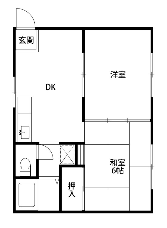 本町グリーンハイツ 103号室 間取り