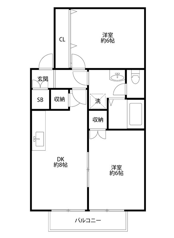 コーポファイブスターC棟 C105号室 間取り