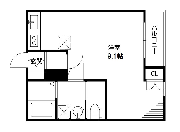 メゾンT・S学校町 201号室 間取り