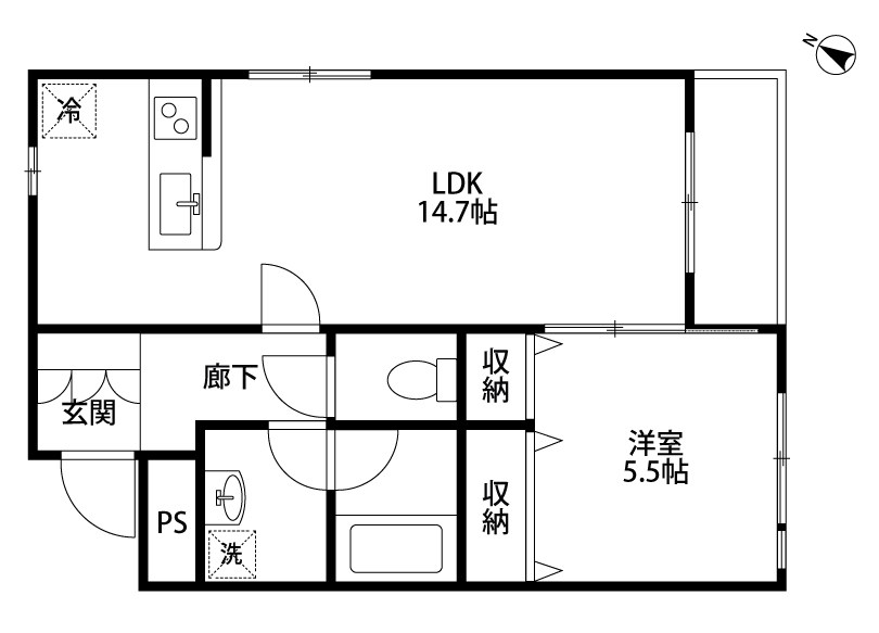 グランフィル紫竹山 301号室 間取り