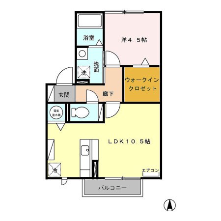アトリオ　B  205号室 間取り