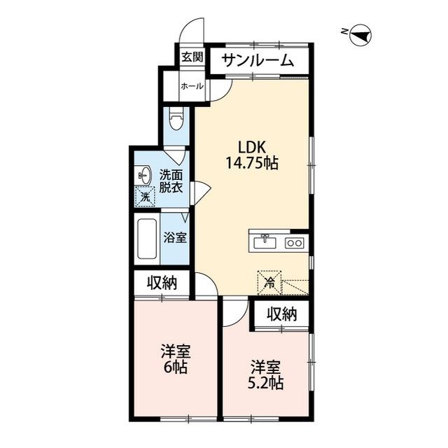 クレストコート公園前A 102号室 間取り