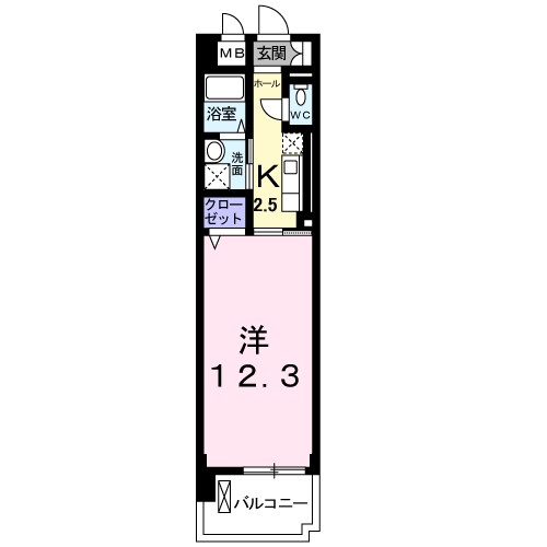 プラシード 304号室 間取り